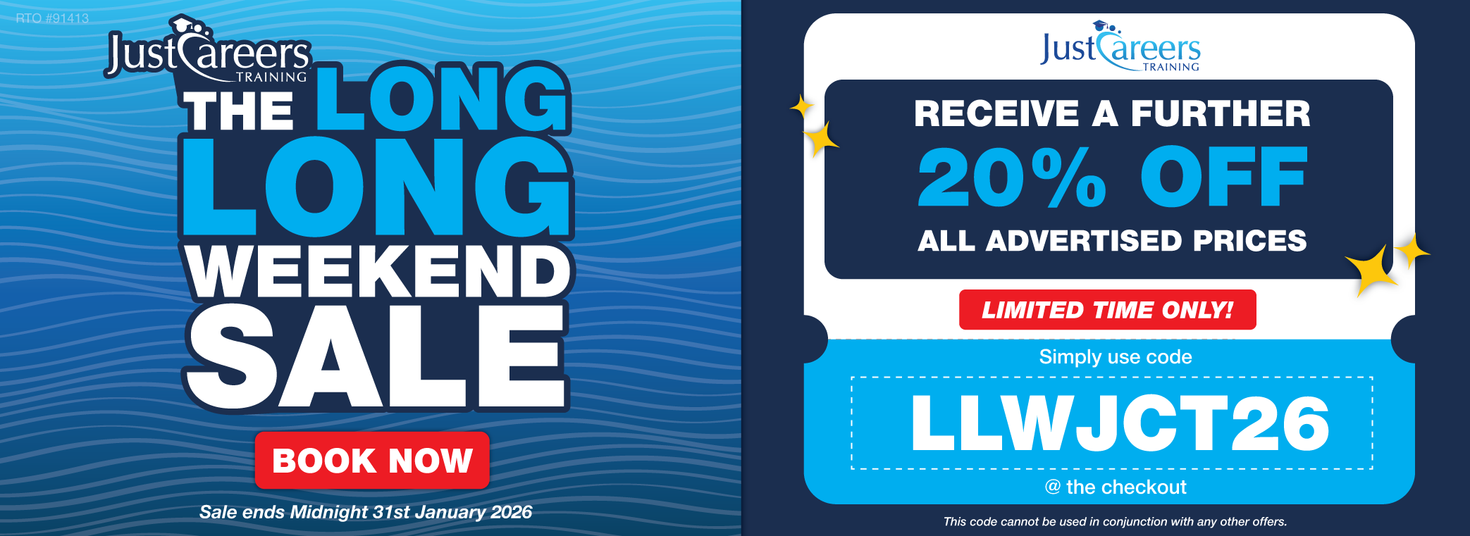 THE Long Weekend Sale Sliding Banner JCT